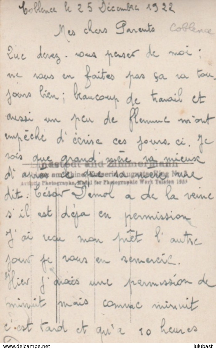 Coblence : Carte-photo D'un Passage En Revue De Troupes Franco-anglaises. (TTB) Jour De Noël. - Altri & Non Classificati