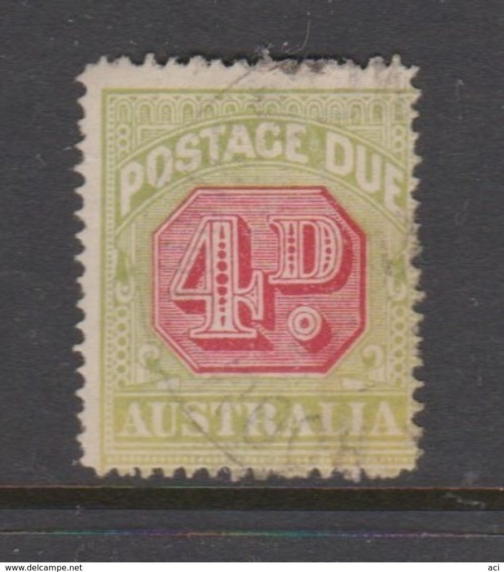 Australia D 96 1919-30 Postage Due 4 D Carmine And Yellow Green,used, - Postage Due