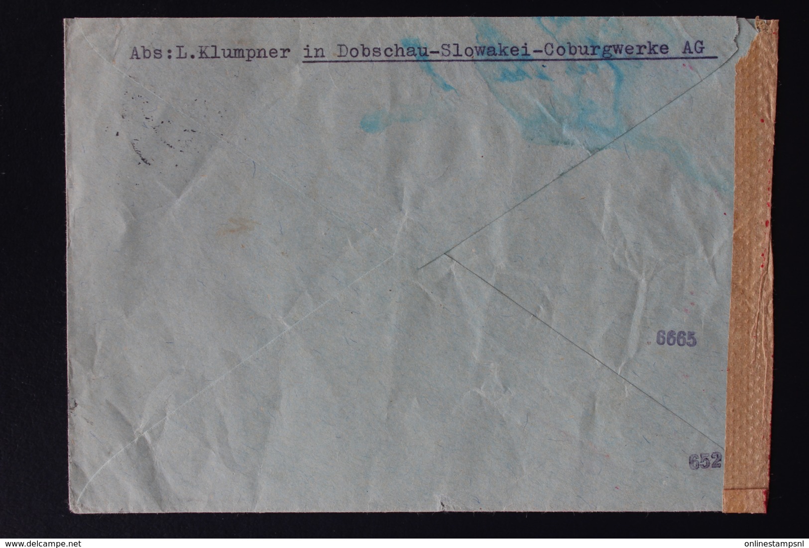 Slovakia Slowakei Cover Dobschau  Coburgwerke To Berlin  1942 Censored - Briefe U. Dokumente