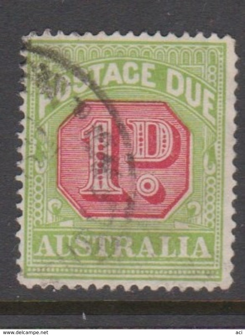 Australia D 100 1931-37 Postage Due 1 D Carmine And Yellow Green,used - Segnatasse