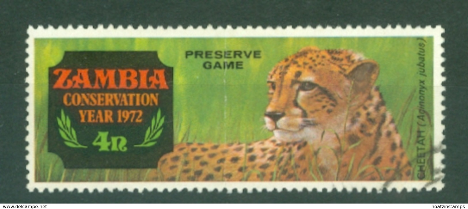 Zambia: 1972   Conservation Year (Issue 1)    SG168   4n     Used - Zambia (1965-...)