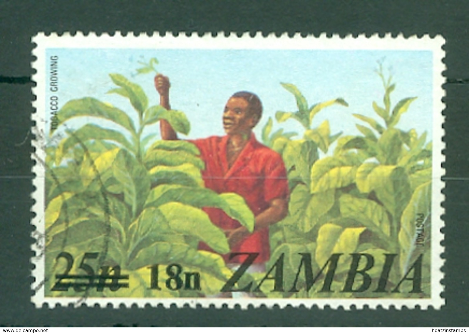 Zambia: 1979   Pictorials - Surcharged   SG281   18n On 25n   Used - Zambia (1965-...)