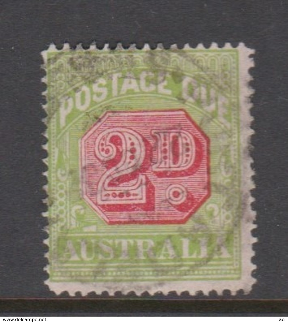 Australia D 102 1931-37 Postage Due 2 D Carmine And Yellow Green,used - Segnatasse