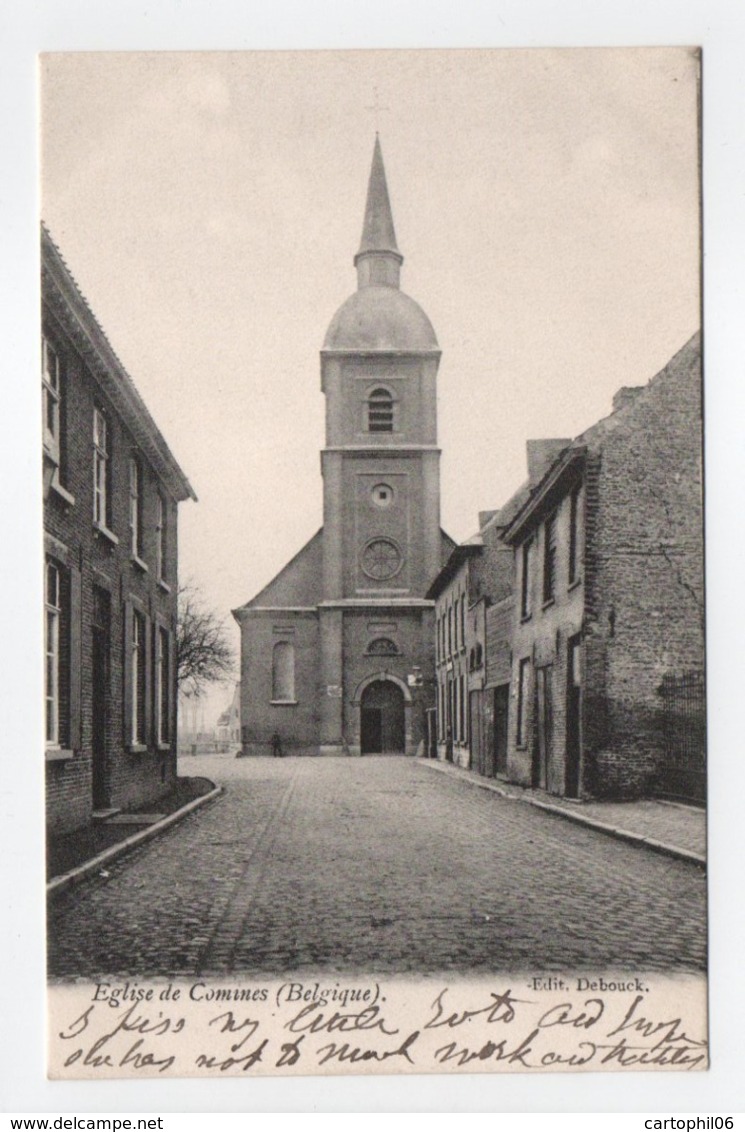 - CPA COMINES (Belgique) - Eglise 1905 - Edition Debouck - - Comines-Warneton - Komen-Waasten