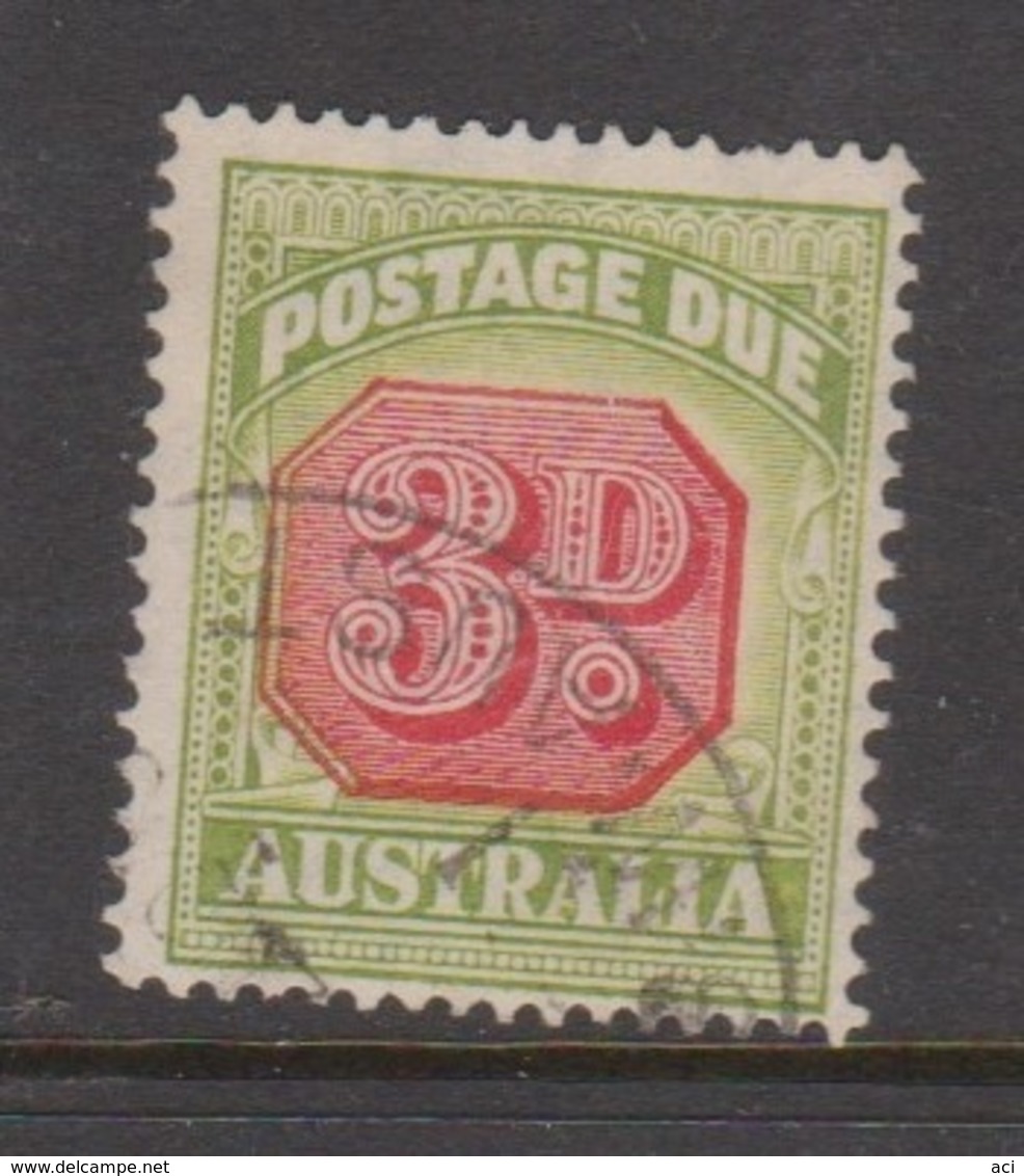 Australia D 115 1938 Postage Due 3 D,  Carmine And  Green,used - Segnatasse