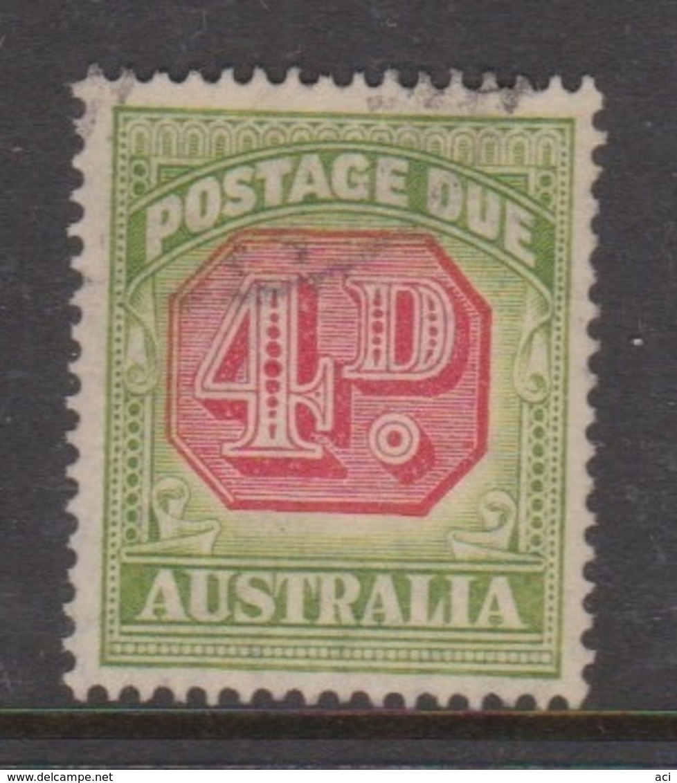 Australia D 116 1938 Postage Due 4 D,  Carmine And  Green,used - Port Dû (Taxe)