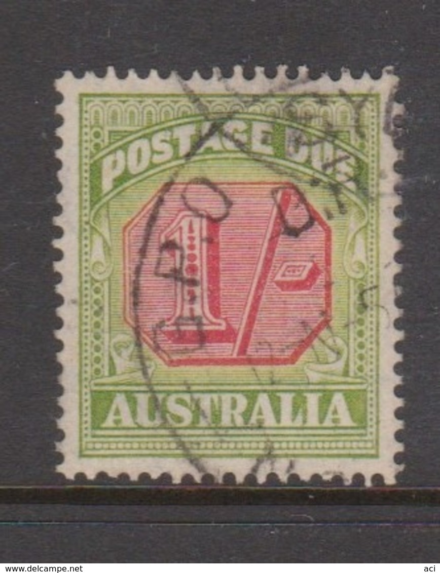 Australia D 118 1938 Postage Due 1 Shilling,  Carmine And  Green,used, - Impuestos