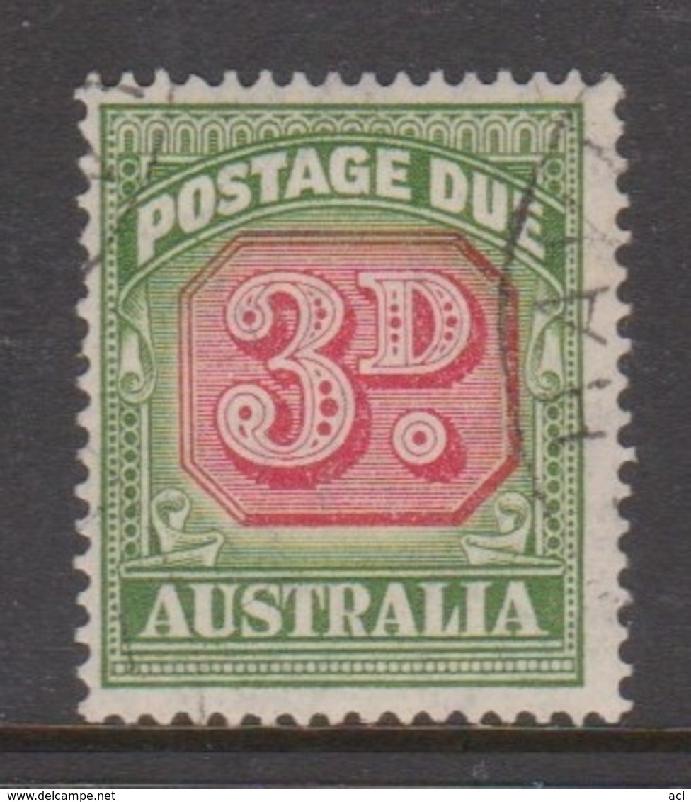 Australia D 122 1946-57 Postage Due ,3d ,carmine And  Green,used, - Portomarken