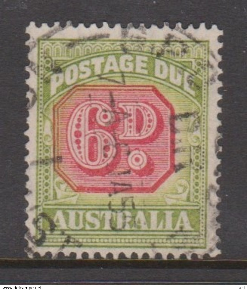 Australia D 125 1946-57 Postage Due ,6d ,carmine And  Green,used - Impuestos