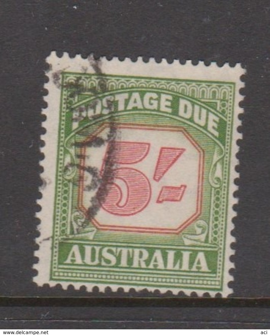 Australia D 131 1953-60 Postage Due ,5 Shilling ,carmine And  Yellow Green,used - Impuestos