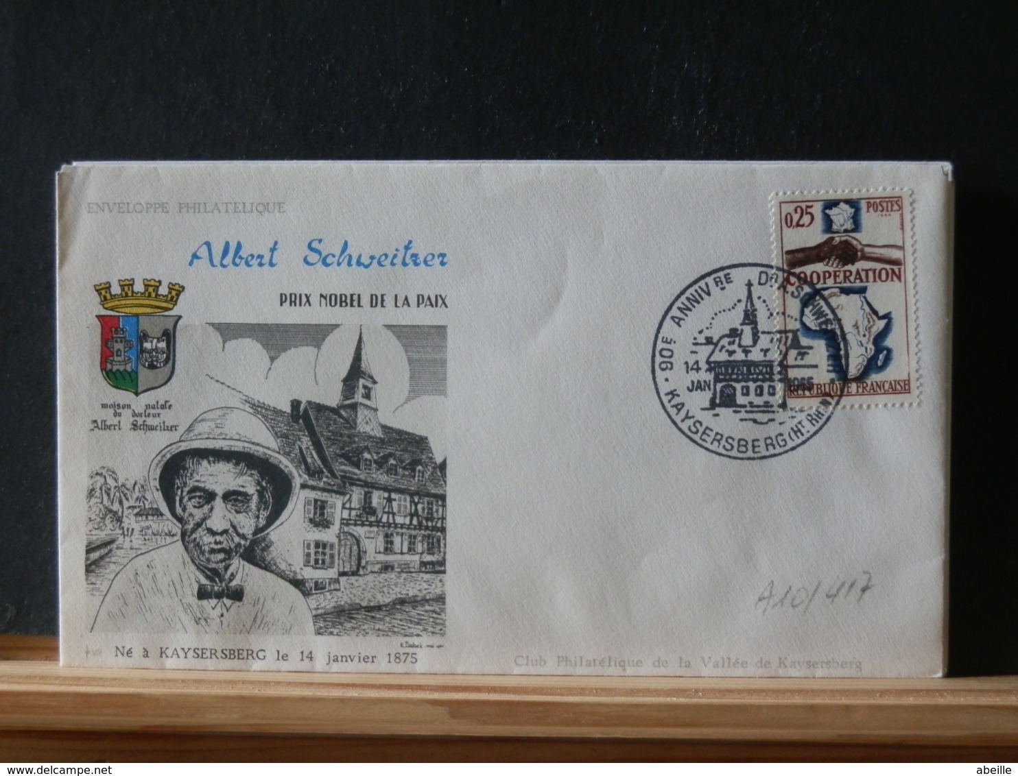 A10/417   FDC FRANCE - Albert Schweitzer