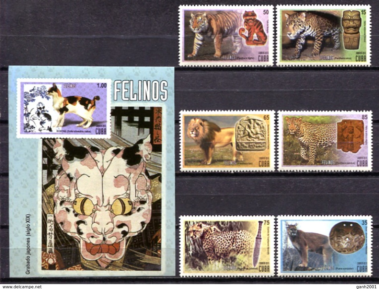 Cuba 2015 / Big Cats MNH Felinos Gatos Säugetiere Katzen Felines /  C10100  36-27 - Felinos