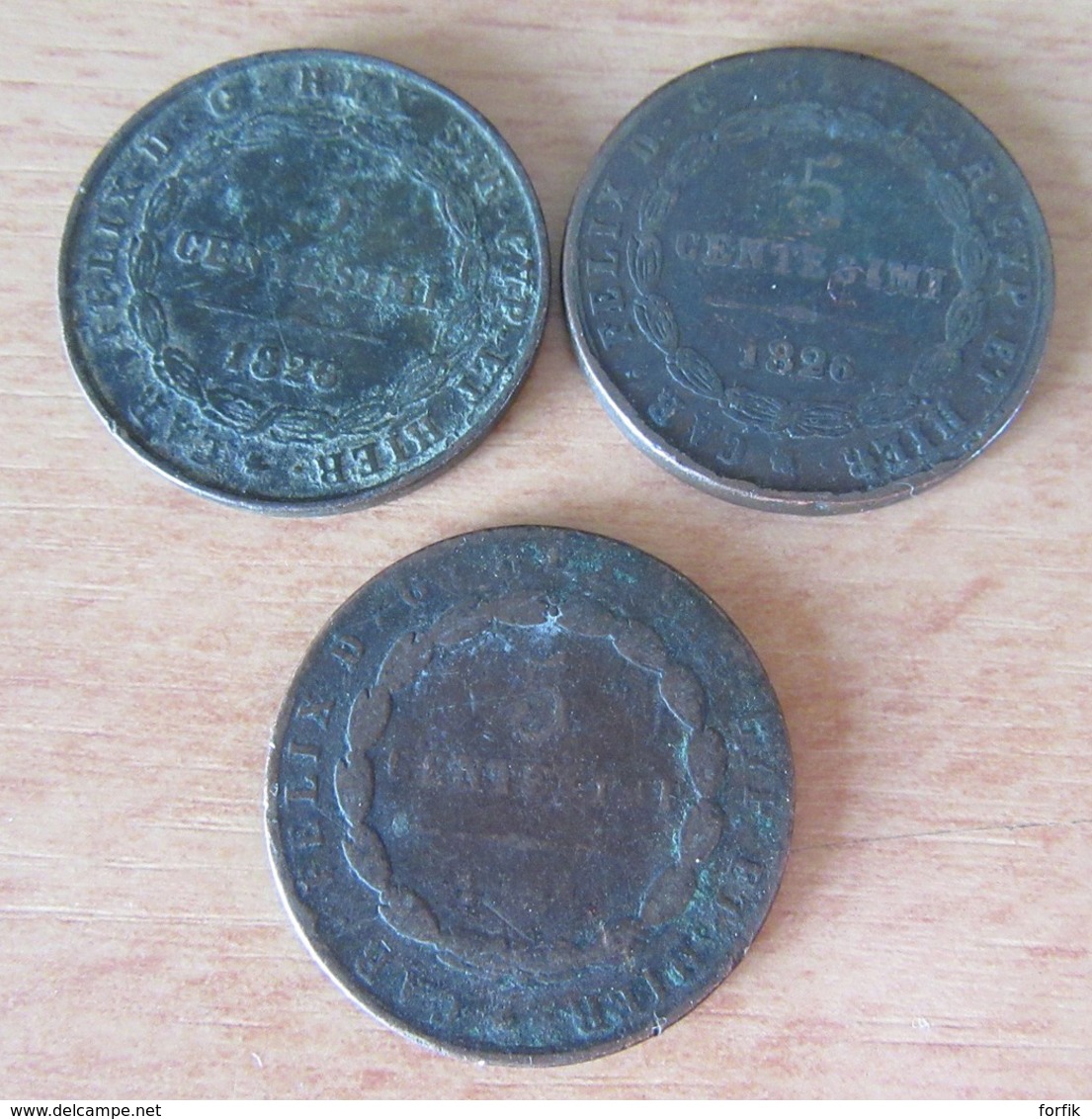 Italie - Royaume De Sardaigne - 3 Monnaies 5 Centesimi 1826 - Piémont-Sardaigne-Savoie Italienne