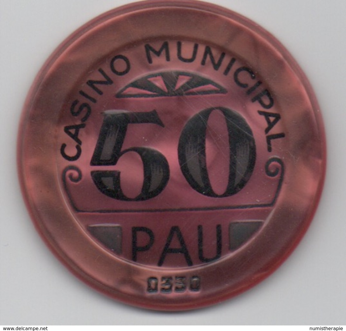 Jeton De Casino Municipal Pau 50 Anciens Francs - Casino