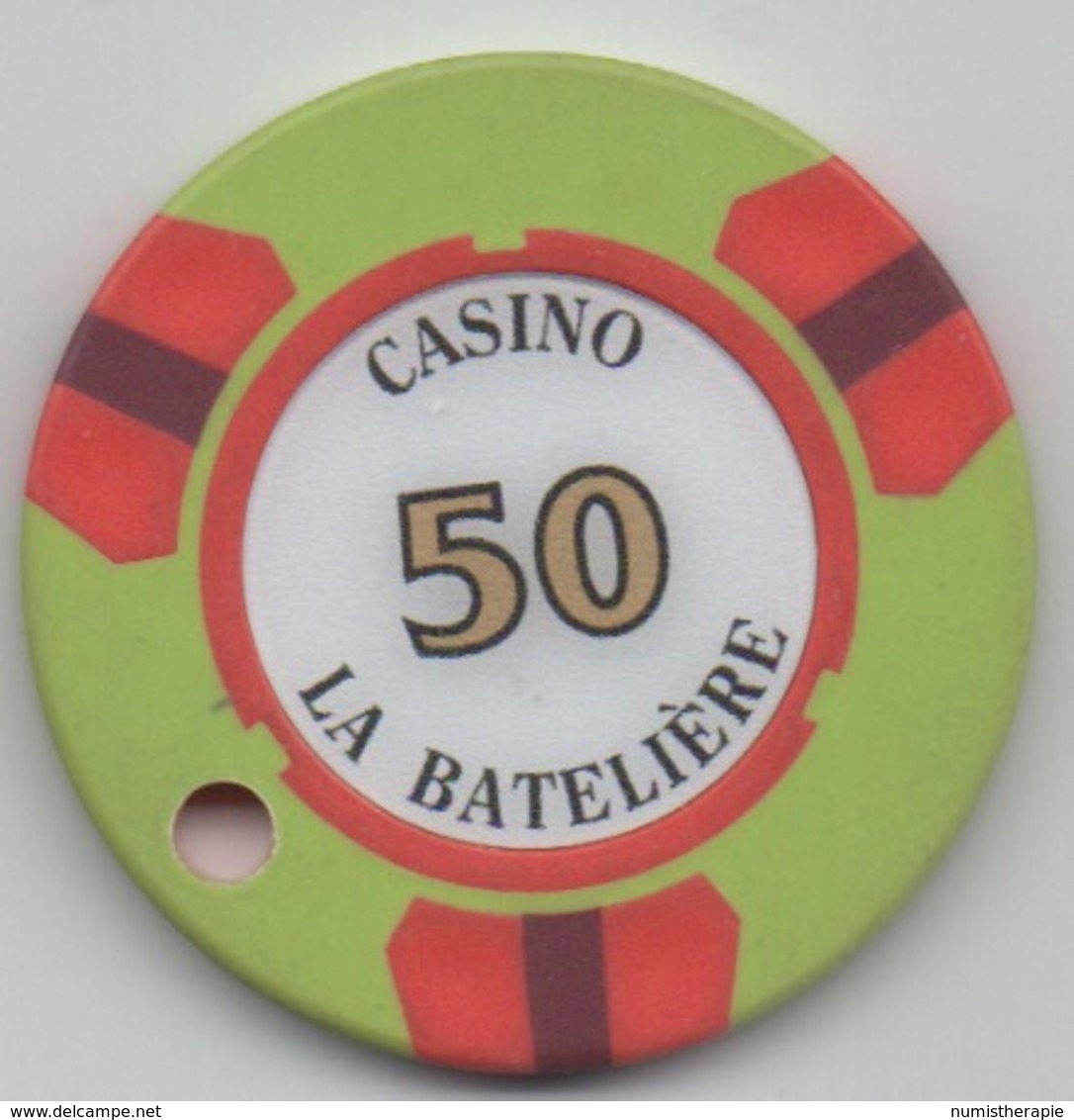 Jeton De Casino La Batelière Martinique 50 Francs (Percé) - Casino