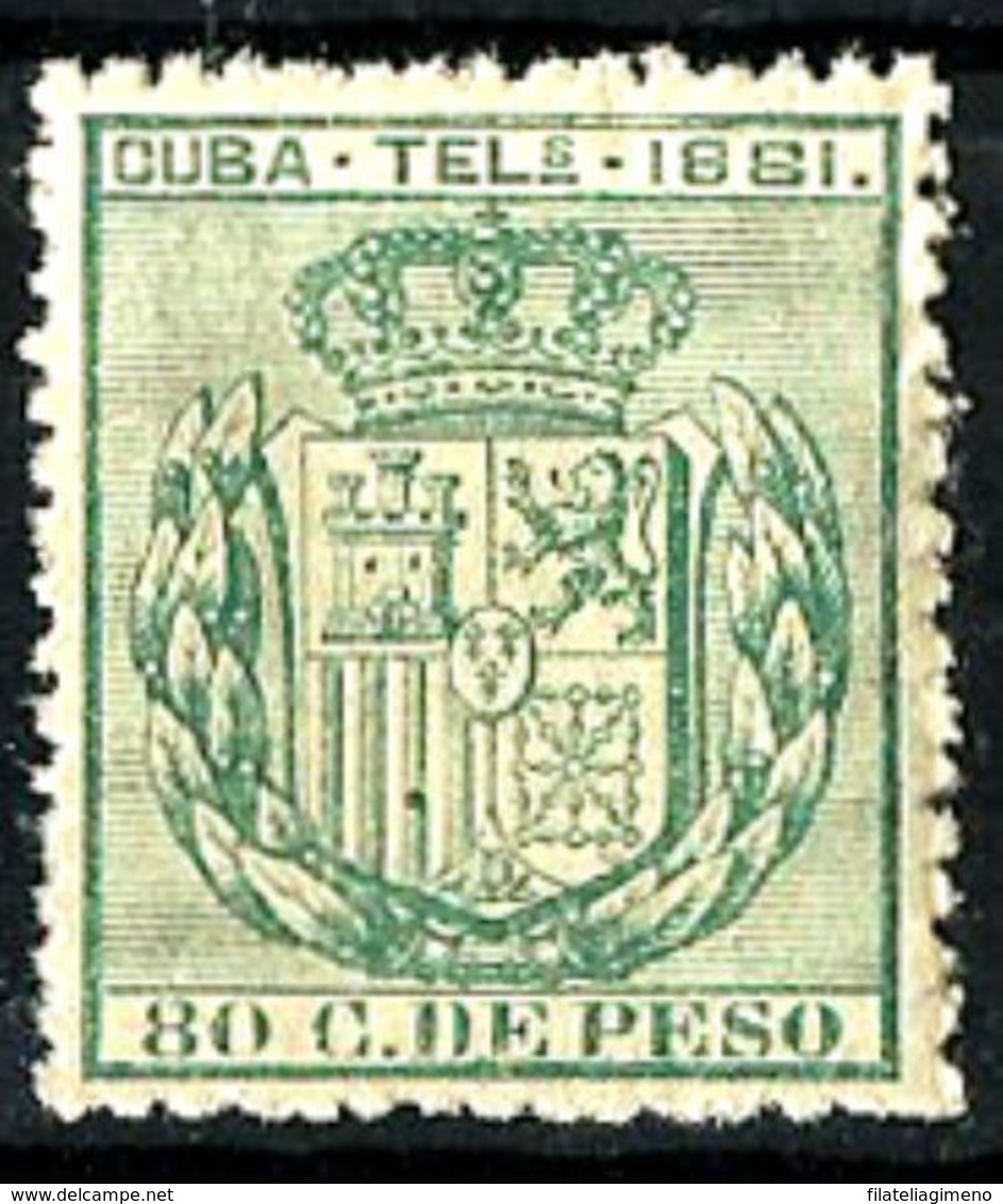 Cuba Telégrafos Nº 54 En Nuevo - Cuba (1874-1898)