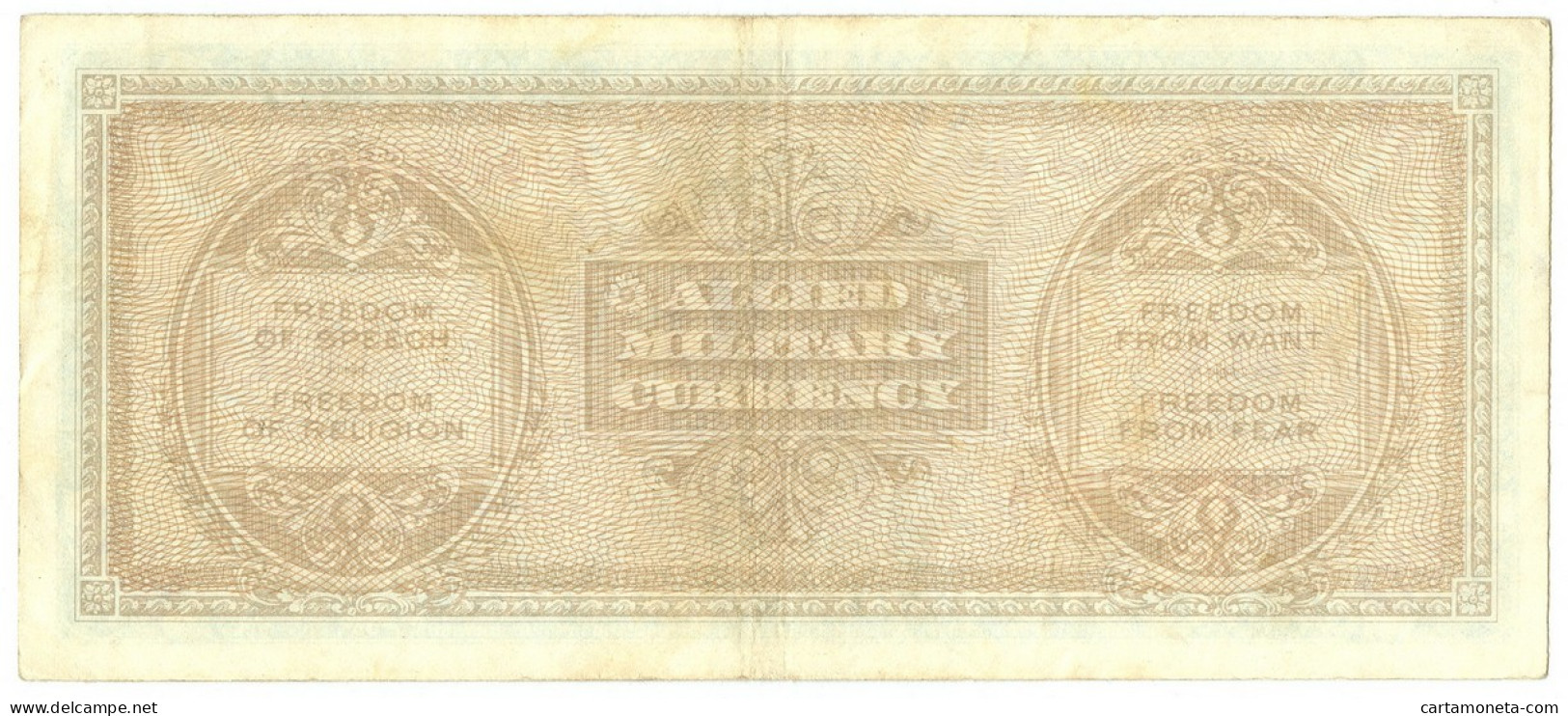 500 LIRE OCCUPAZIONE AMERICANA IN ITALIA BILINGUE FLC A-A 1943 A BB+ - Occupazione Alleata Seconda Guerra Mondiale