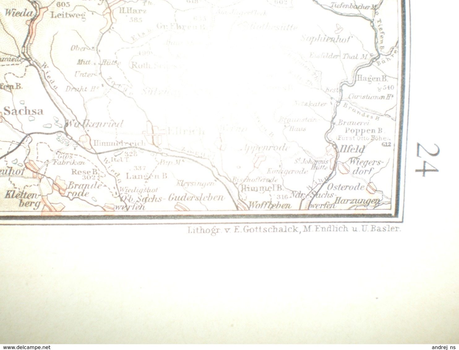 Provinz Sachsen Und Herzogtum Anhalt Velhagen Klafings Volks Und Fanilien Atlas A Schober Leipzig 1901 Big Map - Mapas Geográficas