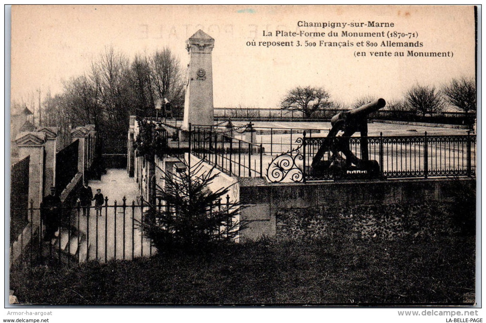 94 CHAMPIGNY SUR MARNE - La Plate Forme Du Monument De 1870 - Champigny Sur Marne