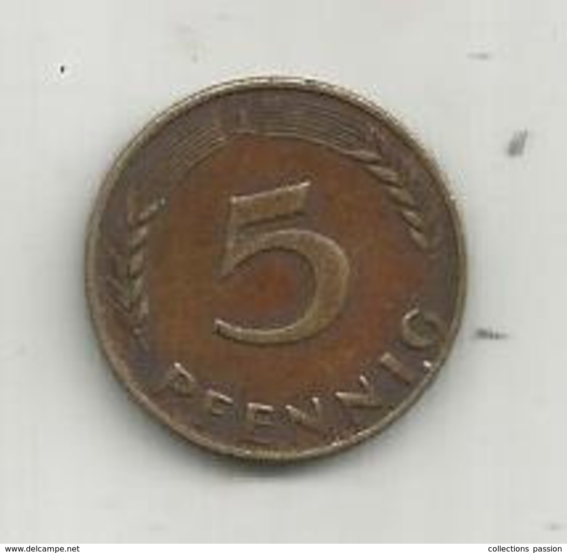 Monnaie ,  Allemagne ,  5 Pfennig ,  1968 J ,  2 Scans - 5 Pfennig