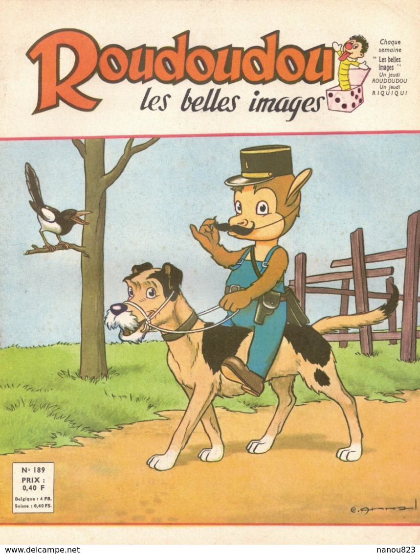 ROUDOUDOU LES PLUS BELLES IMAGES N° 189 MAI 1963 UN JEUDI ROUDOUDOU UN JEUDI RIQUIQUI CANARD PIE CHIEN GENDARME - Altri & Non Classificati