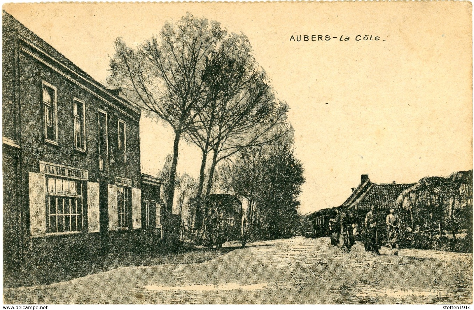 Aubers La Cote - Feldpost - Bayer.14.Infant.regt.    -carte Allemande - (1914-1918) - Guerre 1914-18