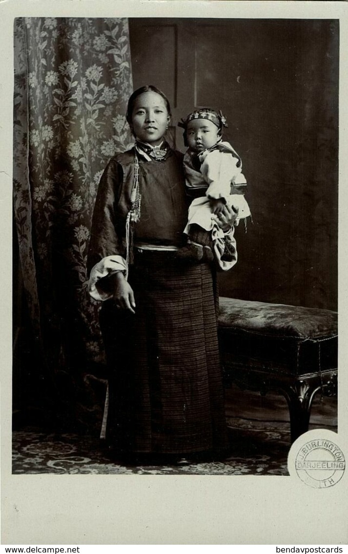 Tibet Thibet, Native Bhutan Woman With Child (1910s) Burlington Smith RPPC - Tibet