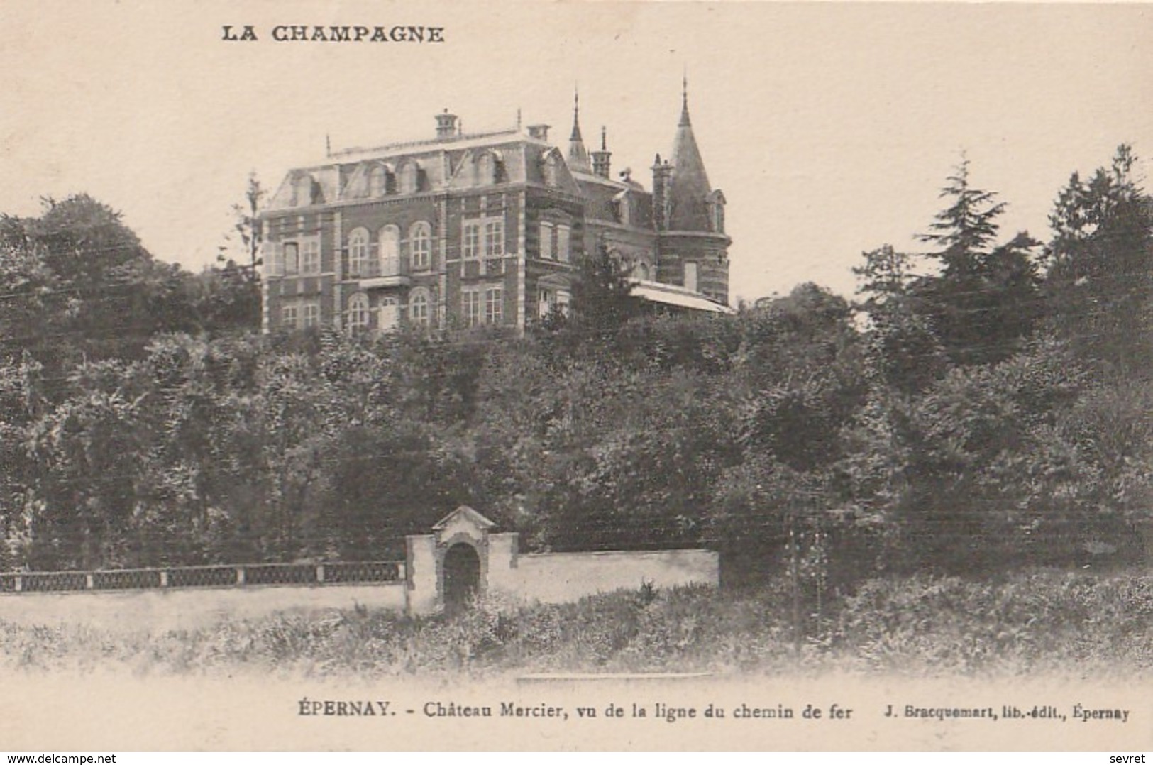 EPERNAY - Château Mercier, Vu De La Ligne De Chemin De Fer - Epernay