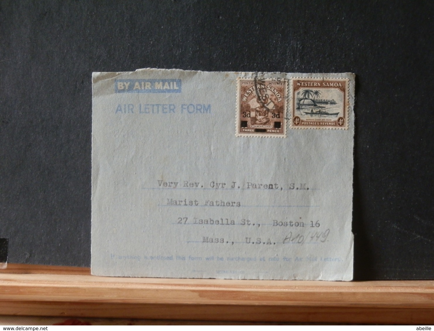 A10/449 FRONT AIR LETTER  WESTERN SAMOA - Amerikaans-Samoa