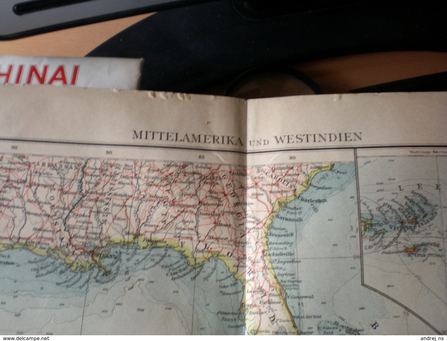 Mittelamerika Und Westindien Volks Und Fanilien Atlas A Shobel Leipzig 1901 Big Map - Mapas Geográficas