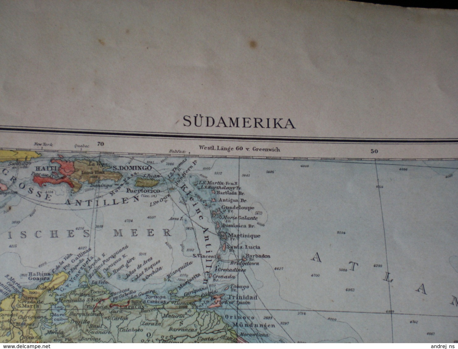 Sudamerika Volks Und Fanilien Atlas A Shobel Leipzig 1901 Big Map - Geographical Maps