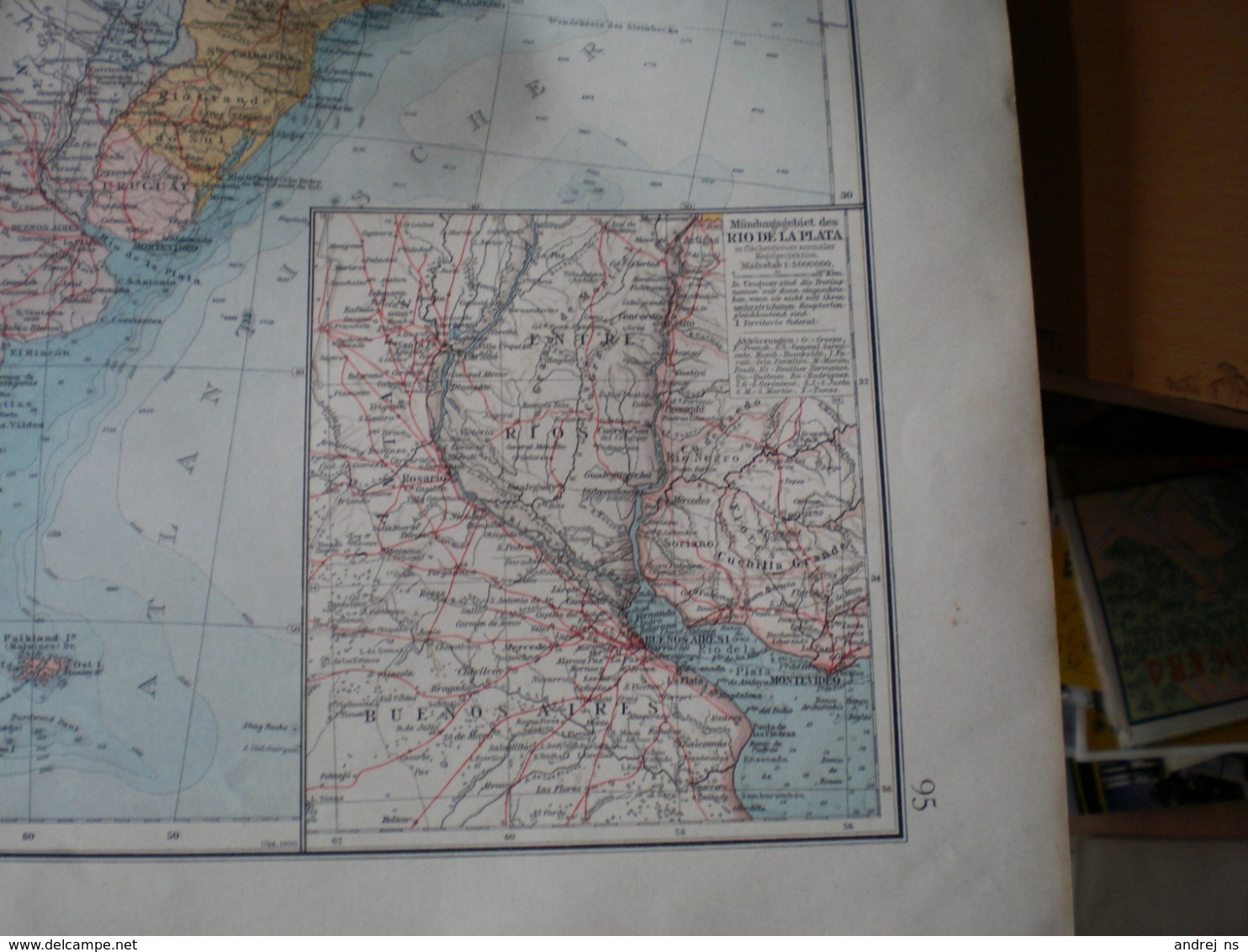 Sudamerika Volks Und Fanilien Atlas A Shobel Leipzig 1901 Big Map - Geographical Maps