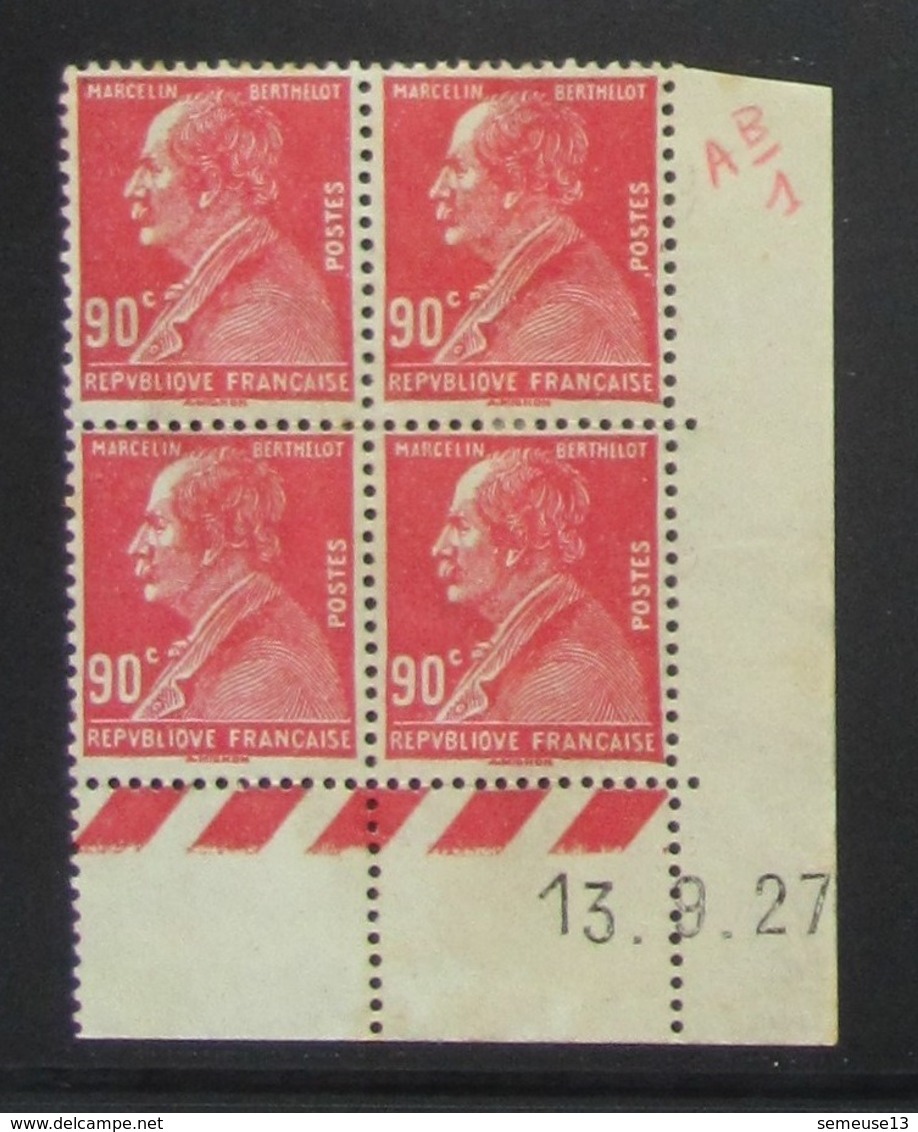 Berthelot  En Bloc De 4 Coin Daté NSG - Pas Cher - 1932-39 Frieden