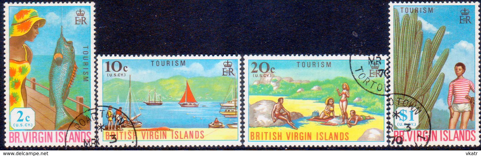 BRITISH VIRGIN ISLANDS 1969 SG 236-39 Compl.set Used Tourism - British Virgin Islands