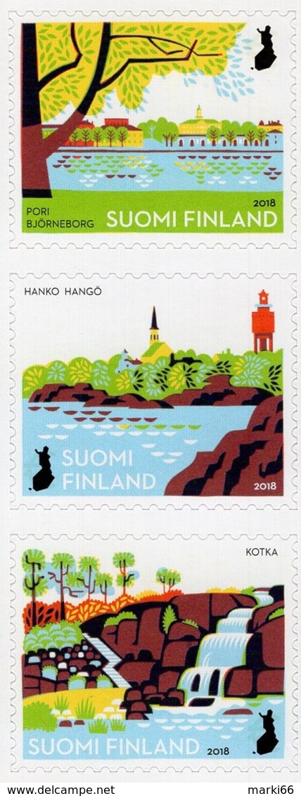 Finland - 2018 - National Urban Parks II - Mint Self-adhesive Stamp Set - Unused Stamps