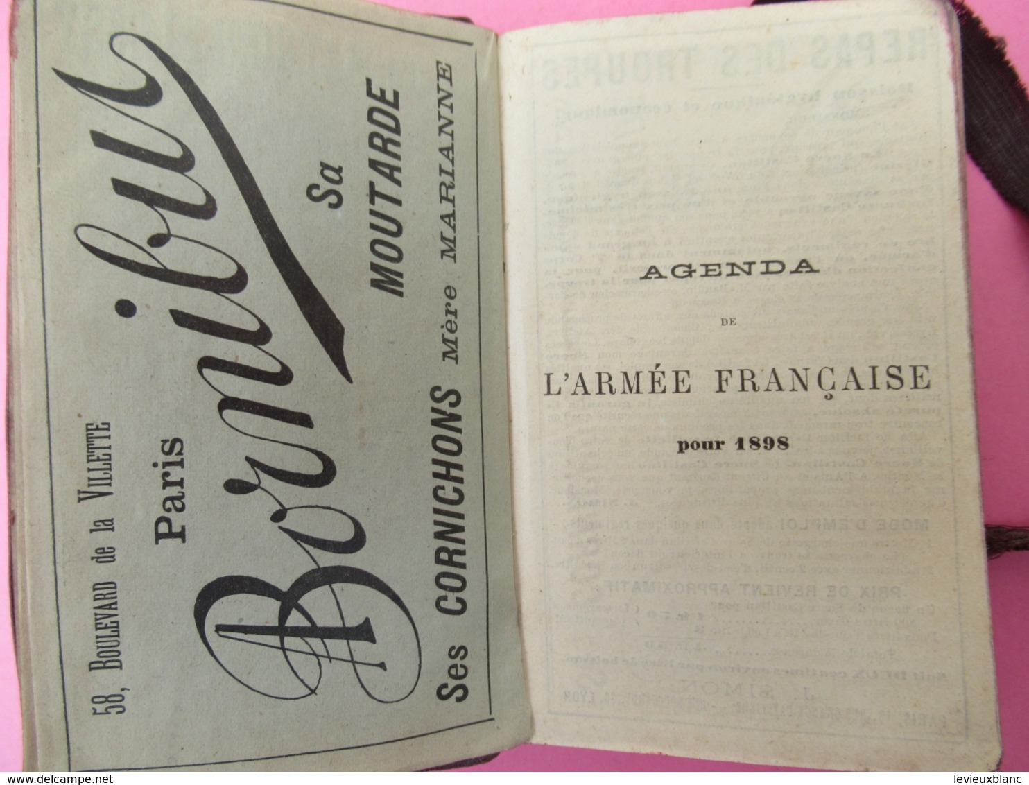 Petit Agenda De Poche/Militaria/Agenda De L'Armée Française/ 11 éme Année/Lavauzelle, Paris/1898   CAL461 - Sonstige & Ohne Zuordnung