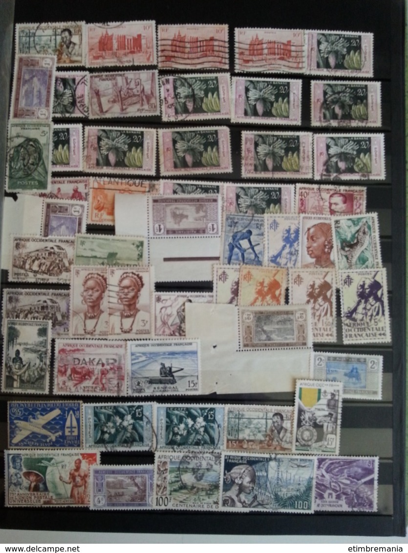 LOT N° e790  accumulation de timbres divers , dans un classeur