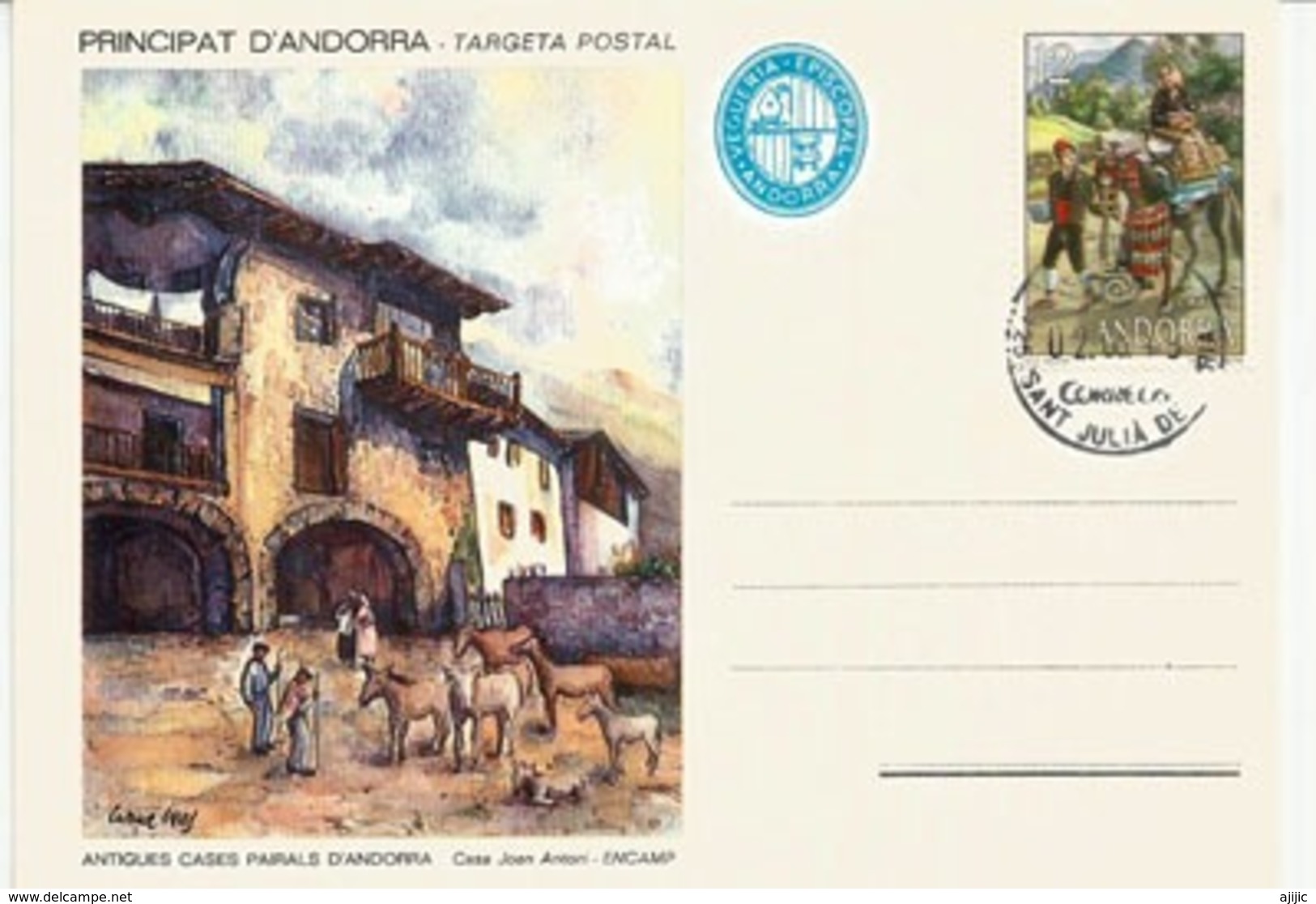 Entier Postal. Casa Juan Antoni, Encamp, Années 1900's. Andorra Le Vella - Entiers Postaux & Prêts-à-poster