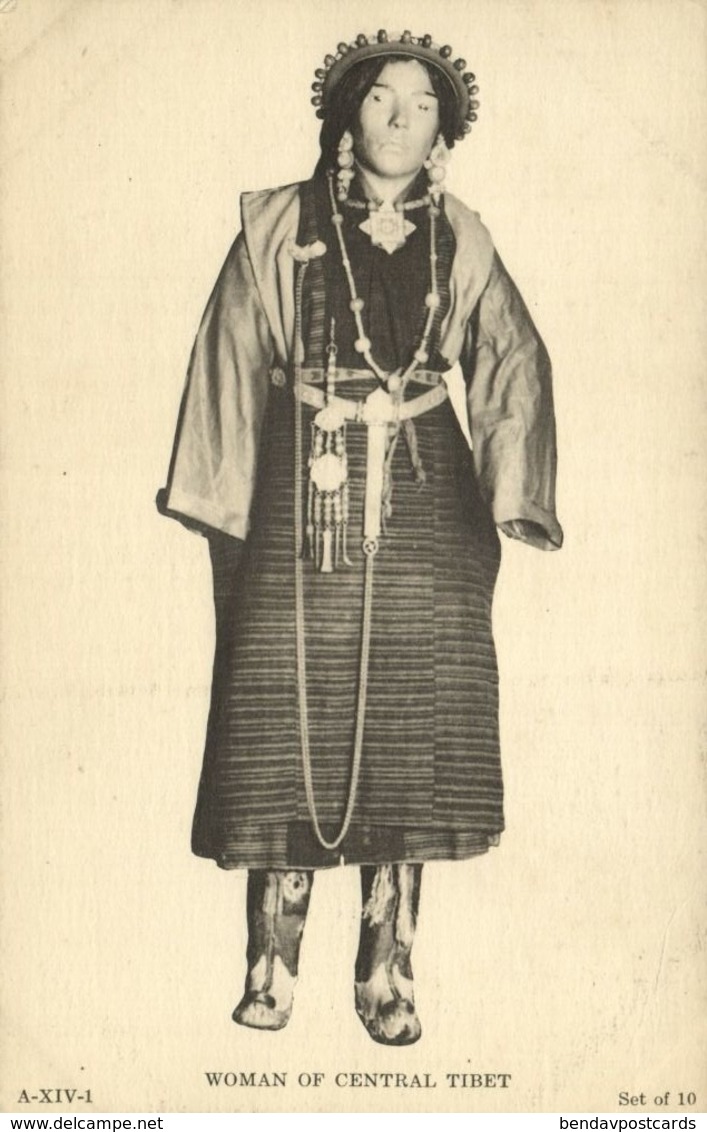 Tibet Thibet, Native Tibetan Woman Of Central Tibet (1930s) Postcard - Tibet