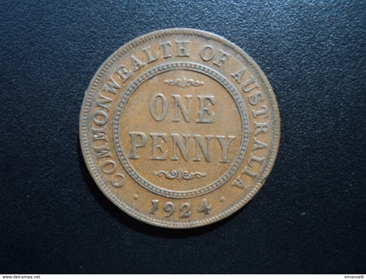 AUSTRALIE : 1 PENNY    1924 (m & Sy)   KM 23     TTB - Penny