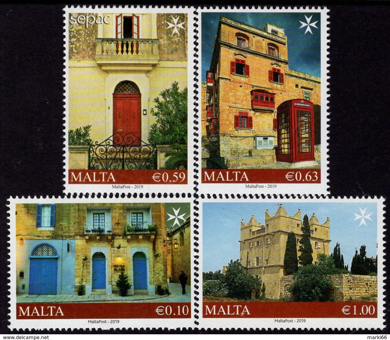 Malta - 2019 - SEPAC - Old Residential Houses - Mint Stamp Set - Malte
