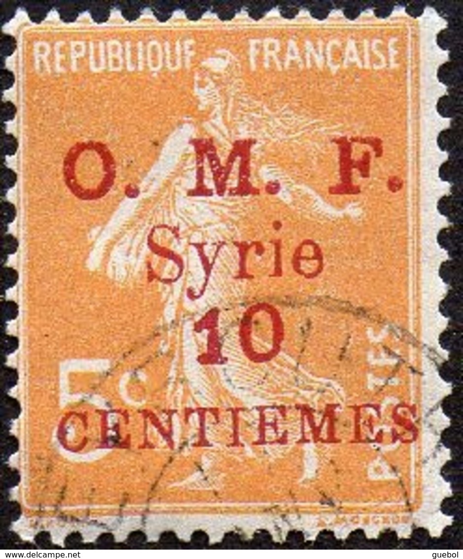 Syrie Obl. N°  84 - Semeuse Surchargée 10 Centièmes Sur 5c Orange - Oblitérés