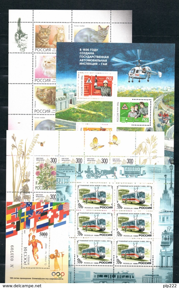 Russia 1985/96 Accumulation single set,+S/S + Block of 4 **/MNH VF