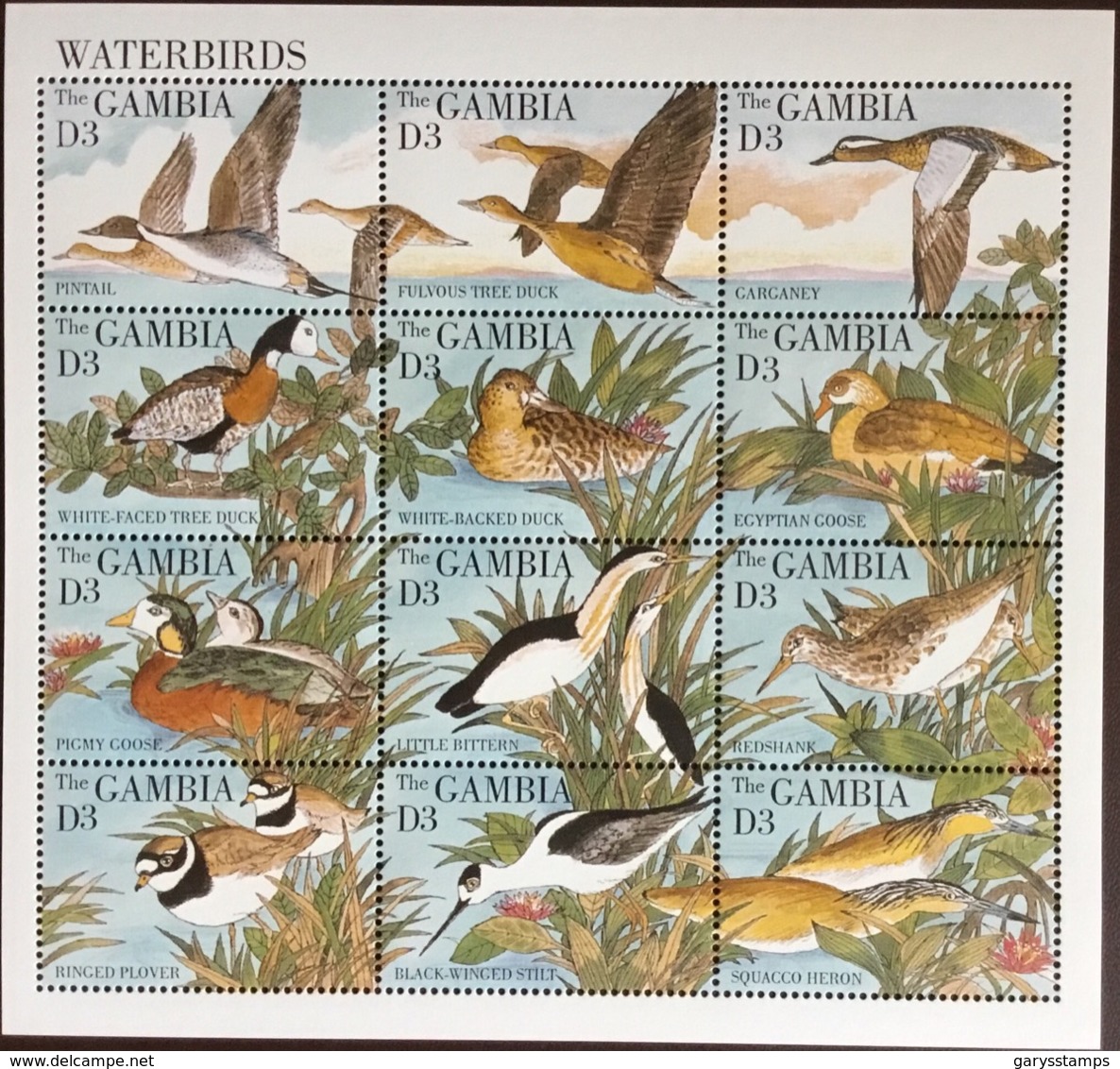 Gambia 1995 Waterbirds Birds Sheetlet MNH - Other & Unclassified