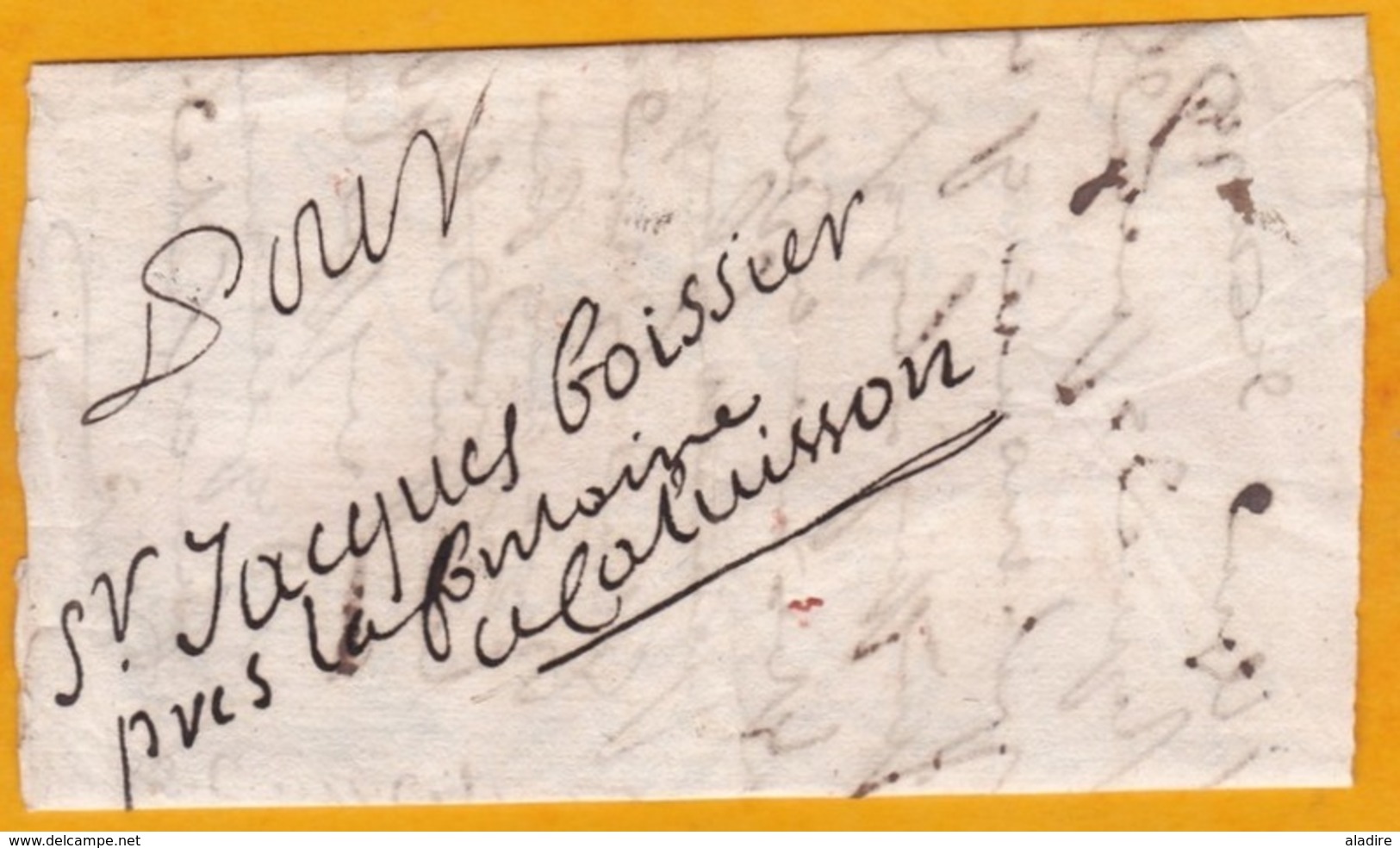 1696 - Lettre Avec Correspondance De Nîmes Vers Calvisson (Gard Aujourd'hui) - Règne De Louis XIV - ....-1700: Précurseurs