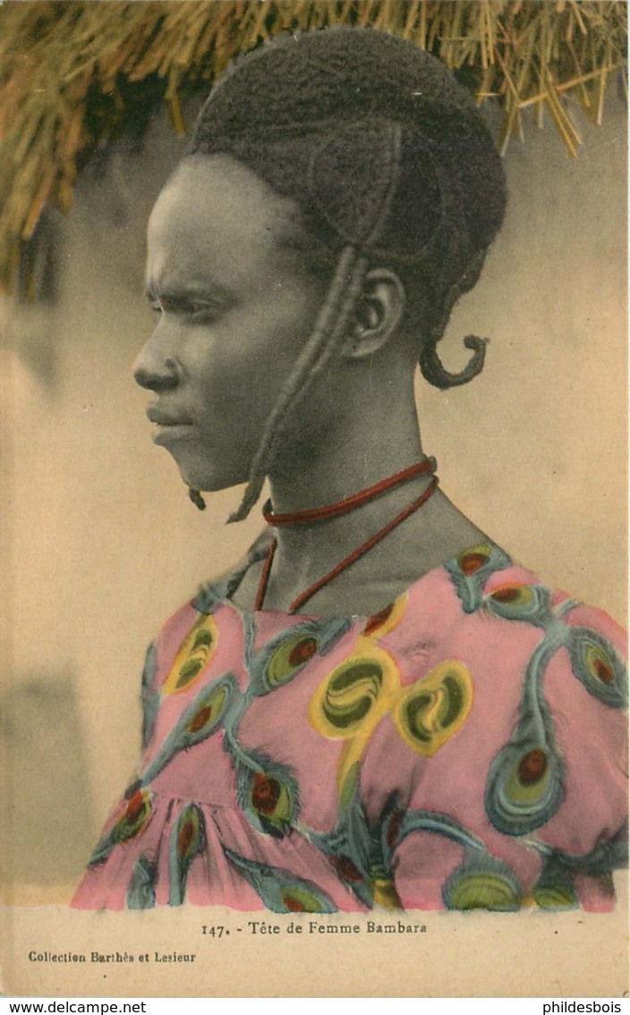 AFRIQUE  Collections Barthes Et Lesieur  TETE DE FEMME BAMBARA - Zonder Classificatie