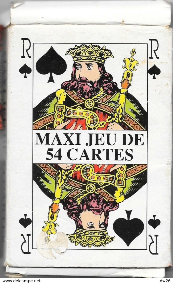 Maxi Jeu De 54 Cartes à Jouer Dans Leur Boite D'origine (fabriquée à Hong Kong) 10 X 14,5 Cm - Cartes à Jouer Classiques