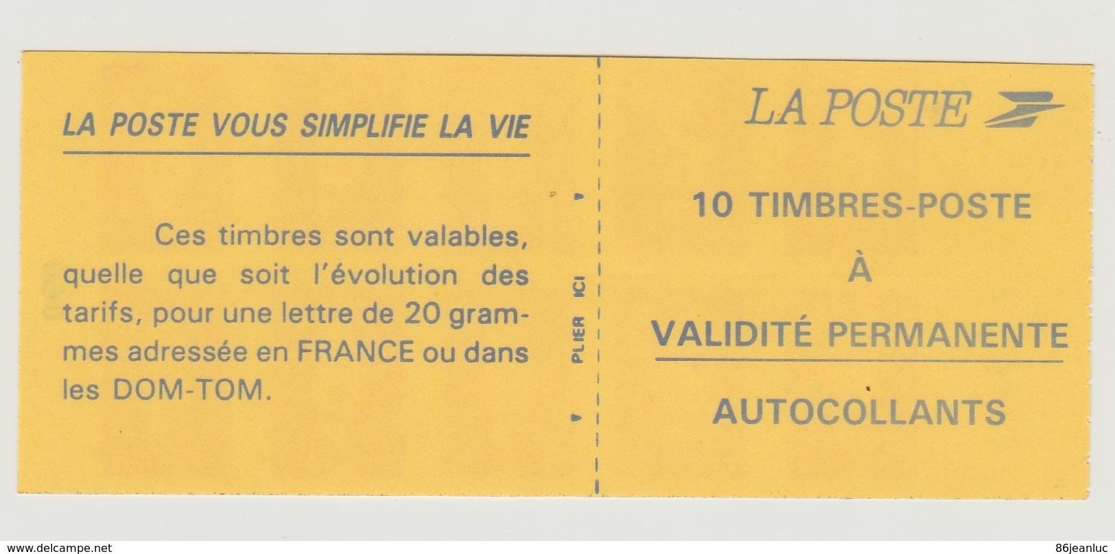 France : Carnet  N° 2874 C2 - Marianne De Briat -  "n° 22341-3 Vers Le Bas + Découpe Décalée Vers Le Haut" - Sonstige & Ohne Zuordnung