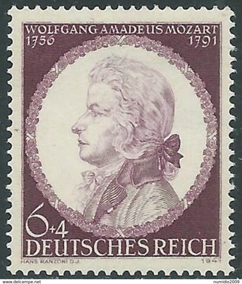 1941 GERMANIA TERZO REICH MOZART MNH ** - UR34-4 - Neufs