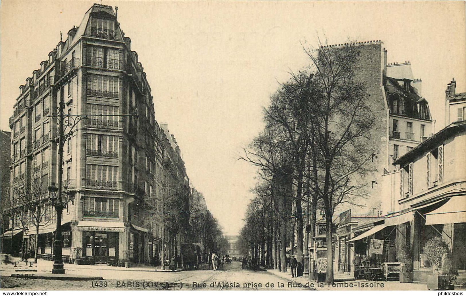 PARIS  14eme Arrondissement   Rue D'alesia Prise De La Rue De La Tombe Issoire - Arrondissement: 14